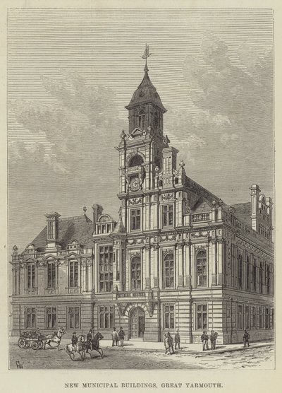 Nieuwe Gemeentelijke Gebouwen, Great Yarmouth door Frank Watkins